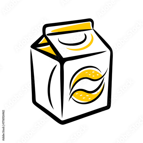 Laundry detergent powder box with yellow design, household essential