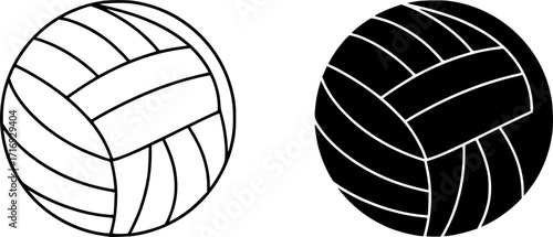 ofvs652 OutlineFilledVectorSign ofvs - volleyball ball vector icon . isolated transparent . outline and filled version . AI 10 / EPS / PNG . g11998

