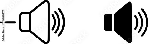 ofvs5 OutlineFilledVectorSign ofvs - megaphone vector icon . isolated transparent . public relations . shouting . black outline and filled version . AI 10 / EPS 10 . g11280