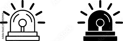 ofvs599 OutlineFilledVectorSign ofvs - emergency siren vector icon . isolated transparent . black outline filled version . AI 10 / EPS 10 . g11942
