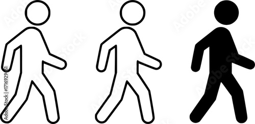 ofvs34 OutlineFilledVectorSign ofvs - person walking vector icon . isolated transparent . human silhouette - people walk . black outline and filled version . AI 10 / EPS 10 . g11317