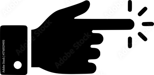 ofvs597 OutlineFilledVectorSign ofvs - finger pointing vector icon . isolated transparent . black outline filled version . AI 10 / EPS 10 . g11940

