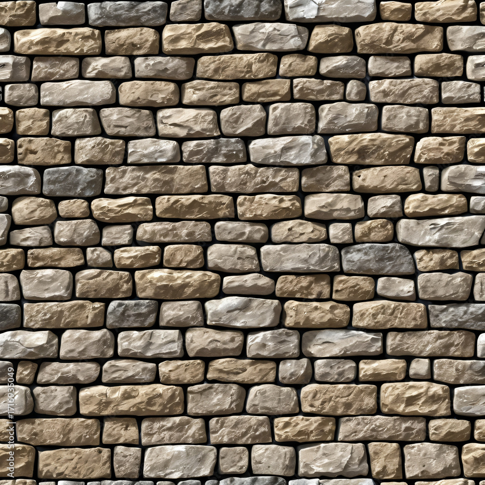 Fototapeta premium Stone Wall Texture Seamless Background