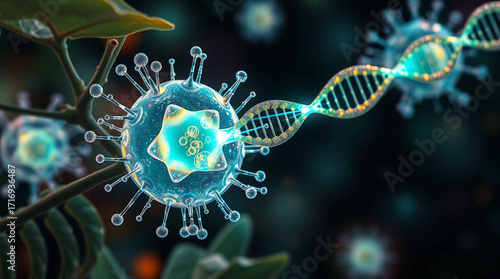 Virus dna microbiology science medical research genetic biology healthcare infection pandemic disease cell