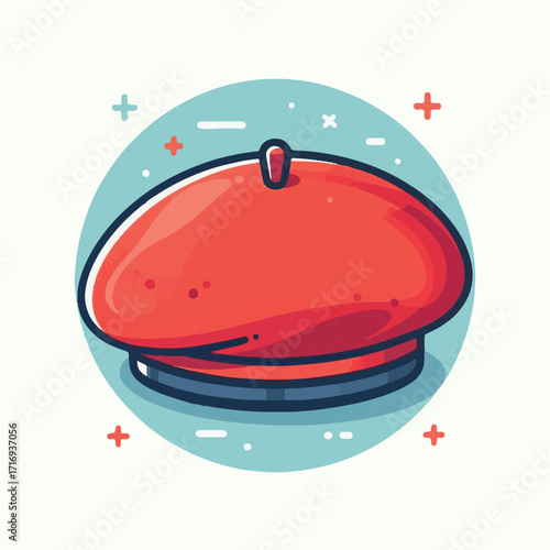 beret, fashion, hat, cap, isolated, head, accessory, background, white, wear, man, french, vintage, cartoon, vector, style, design, france, freedom, illustration, artist, army, traditional, headgear, 