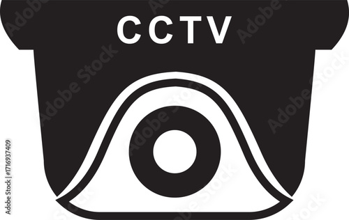 cctv icon black and white vector