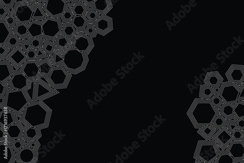 abstract white lines digital geometric contemporary stripe line art curve on black background element concept for business futuristic technology concept suit over poster banner brochure header EPS 10