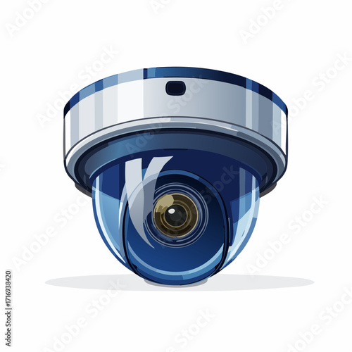 Caméra de surveillance, système de vidéosurveillance, fond blanc
