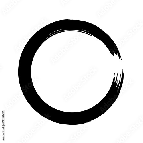 Incomplete Black Ink Enso Circle