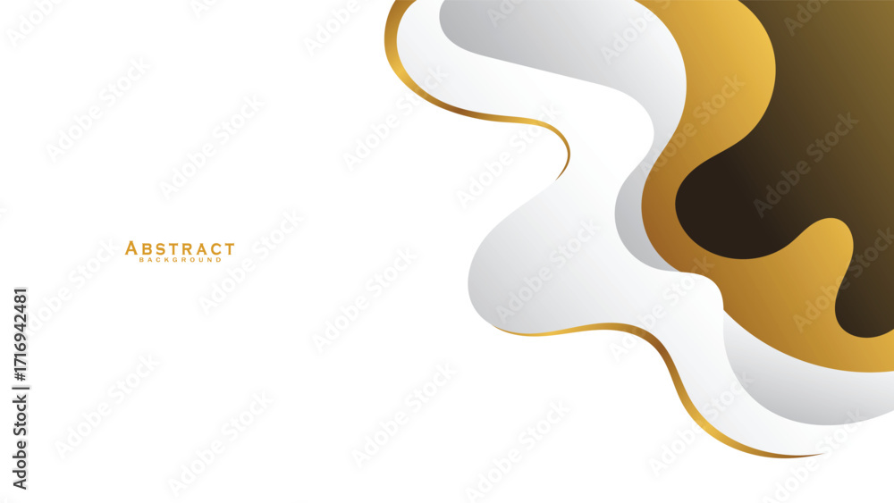 Fototapeta premium White background with elegant golden lines, use for template or cover. Elegant premium white background. vector illustration