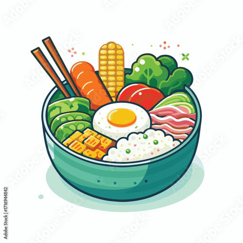 bibimbap, food, asian, delicious, cuisine, dinner, healthy, vegetable, meal, korean food, bowl, cooking, gourmet, egg, korean, rice, beef, lunch, meat, spicy, fresh, carrot, dish, traditional, sauce, 