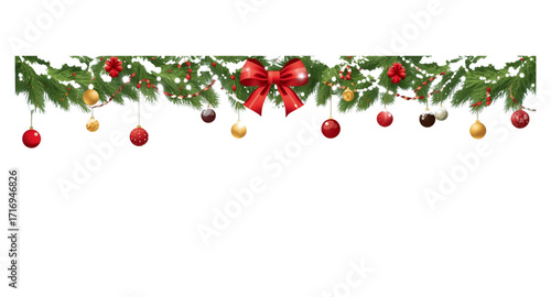christmas background with holly berries