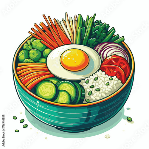 bibimbap, food, asian, delicious, cuisine, dinner, healthy, vegetable, meal, korean food, bowl, cooking, gourmet, egg, korean, rice, beef, lunch, meat, spicy, fresh, carrot, dish, traditional, sauce, 