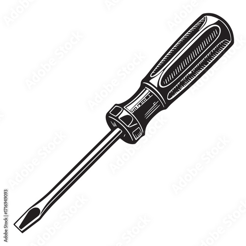 Black cabinet scraper Silhouette Vector, High Quality Illustration on White Background