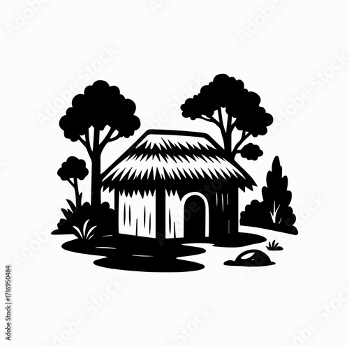Valmiki Ashram Silhouette – Forest Hut of Ramayana