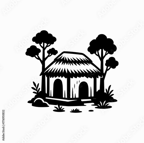 Valmiki Ashram Silhouette – Forest Hut of Ramayana