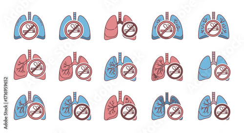 Lung Health Awareness Stop Smoking for Healthy Lungs.