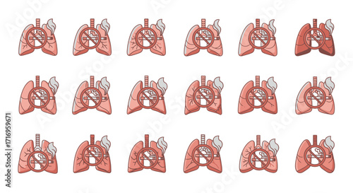Lung Health Stages Smoking Effects Visual Guide.
