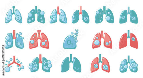 Lungs Health and Disease A Visual Representation.