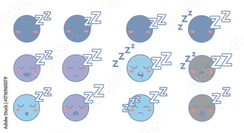Sleepy Faces Collection.