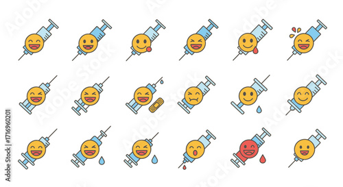 Vaccine emoji syringe injection health care medical.