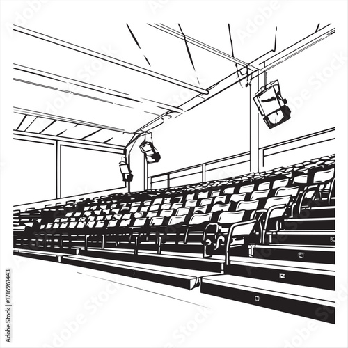 Perspective View of Auditorium Seating