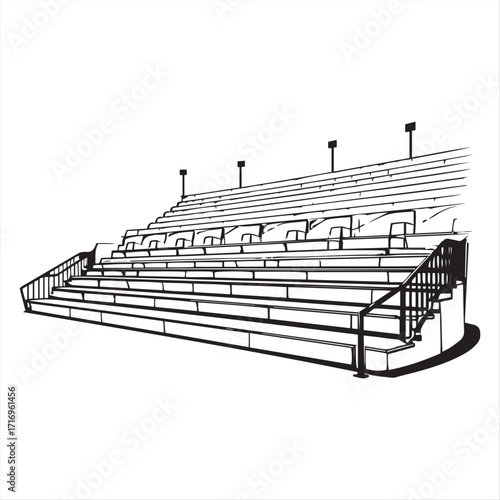 Bleacher Seating Stadium Stands, Outdoor Venue Architecture