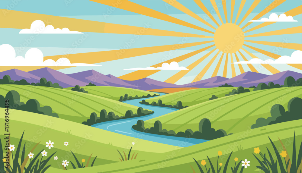 Obraz premium Vector of Landscape
