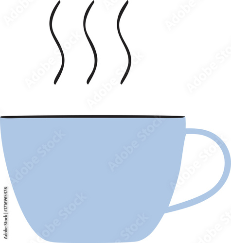 Cozy cup of hot beverage with steam rising warm comforting drink morning refreshment
