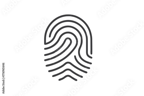 Unique vector icon representing a fingerprint design suitable for security and identity themes in digital applications 
