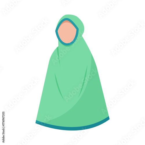Character Of Woman Wearing Hijab