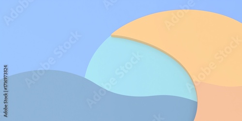 soft aesthetic shapes in a careening wave concept; soothing background