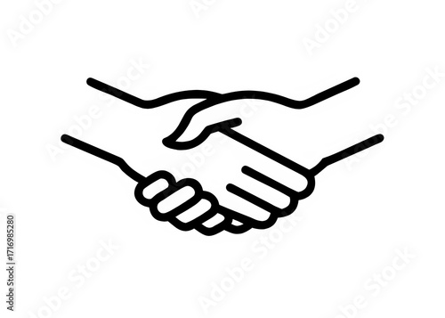 Handshake Icon Symbol of Agreement, Partnership, and Collaboration