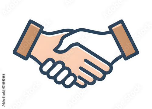 Handshake Icon Symbol of Agreement, Cooperation, Partnership, and Collaboration