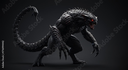 Dark fantasy creature silhouette