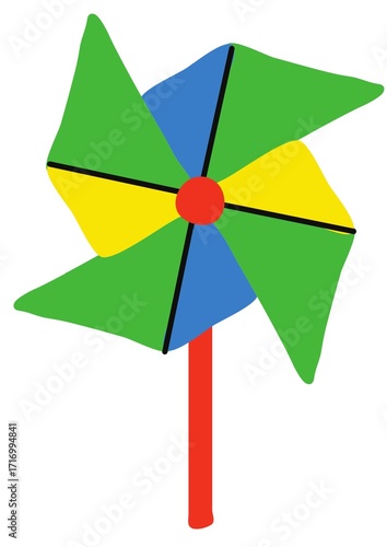colorful pinwheel isolated on white background