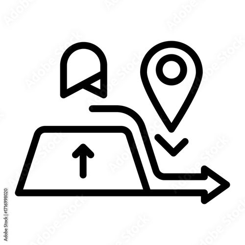 Evacuation Plan Vector Line Icon Design