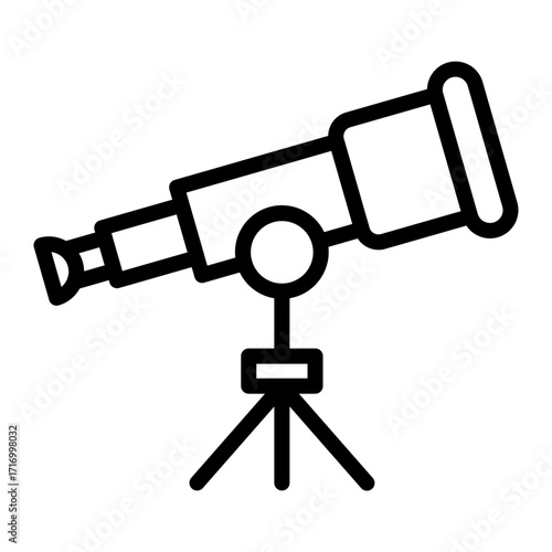 Searchlight Vector Line Icon Design