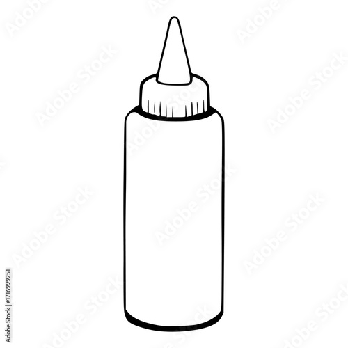 outline of a blank sauce bottle