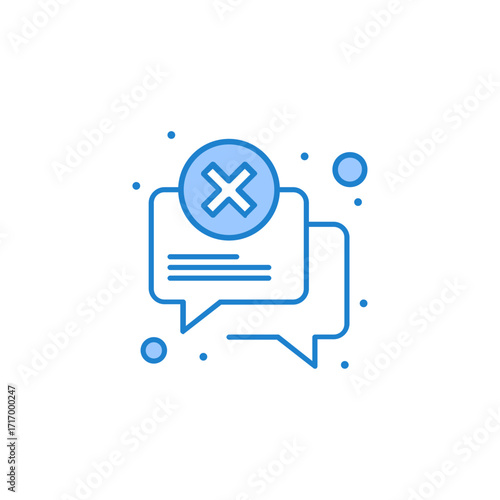 Dismissing Messages Icon Design for Rejected Communication
