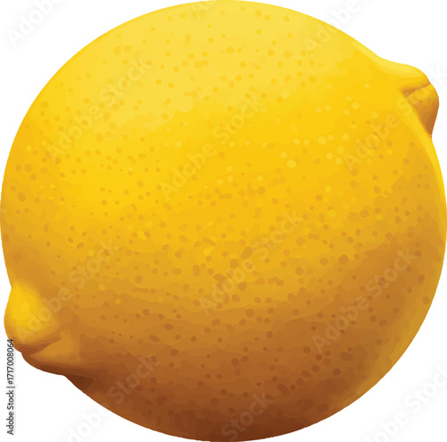 Vector Illustration Whole fresh lemon on a transparent background