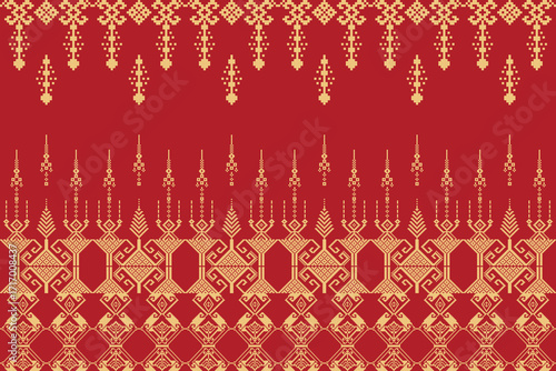 Abstract Pixel ethnic art, geometric patterns, Pixel patterns, fabric patterns, prints, art, covers, prints, wallpapers, carpet patterns, product patterns