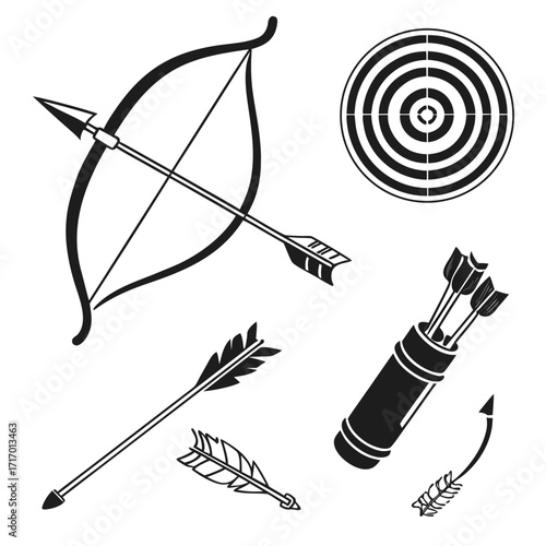 Archery Elements with Arrows and Target quiver