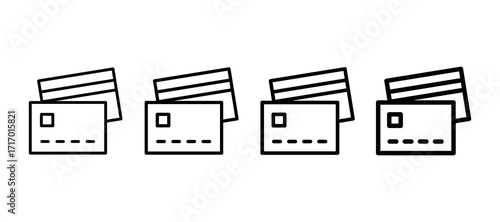 Credit Card Multiple Line Icon Element