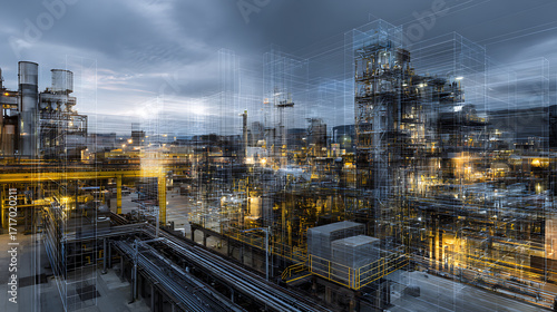 Critically reflect on the human role in a largely automated, tech-driven industrial zone 