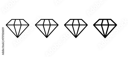 Diamond Multiple Line Icon Element