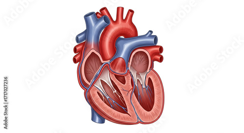  Human Heart Anatomy Medical Illustration