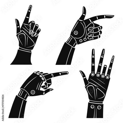 Robotic Hands Pointing and Signaling robot hand mechanical hand
