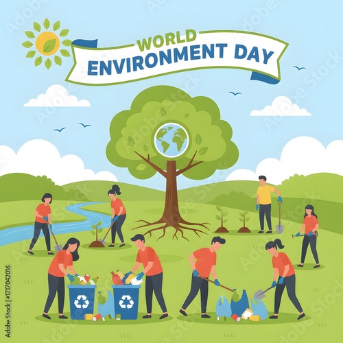 Celebrating World Environment Day Planting Trees and Cleaning Up Nature