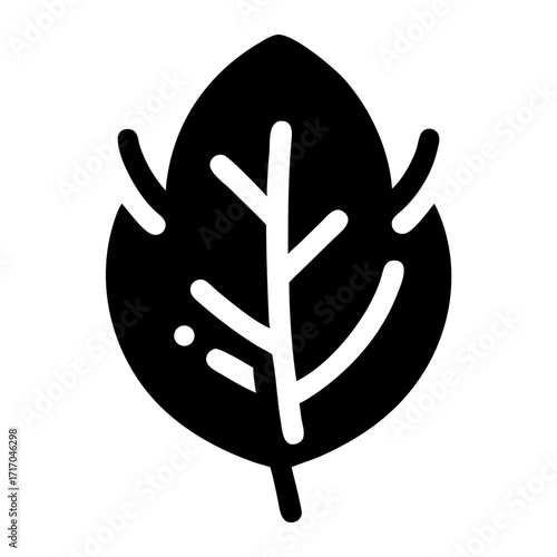 Elegant Leaf Silhouette: A captivating monochrome depiction of a meticulously rendered leaf, exhibiting intricate details and textures, against a clean backdrop.